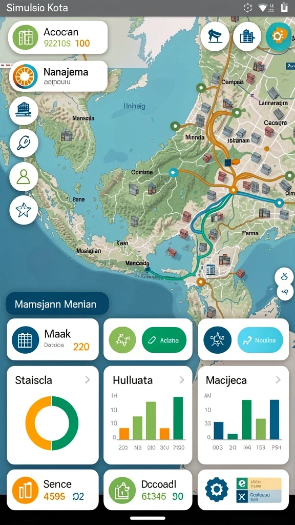 kkrp - Tampilan level yang penuh warna dan detail yang menakjubkan.