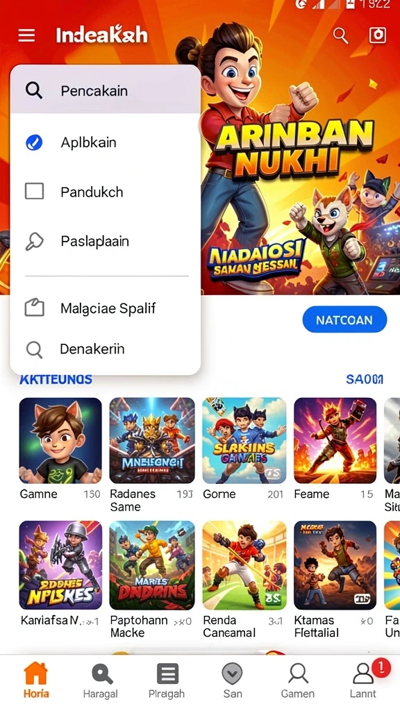 rebahin - Tampilan antarmuka yang sederhana dan menarik.
